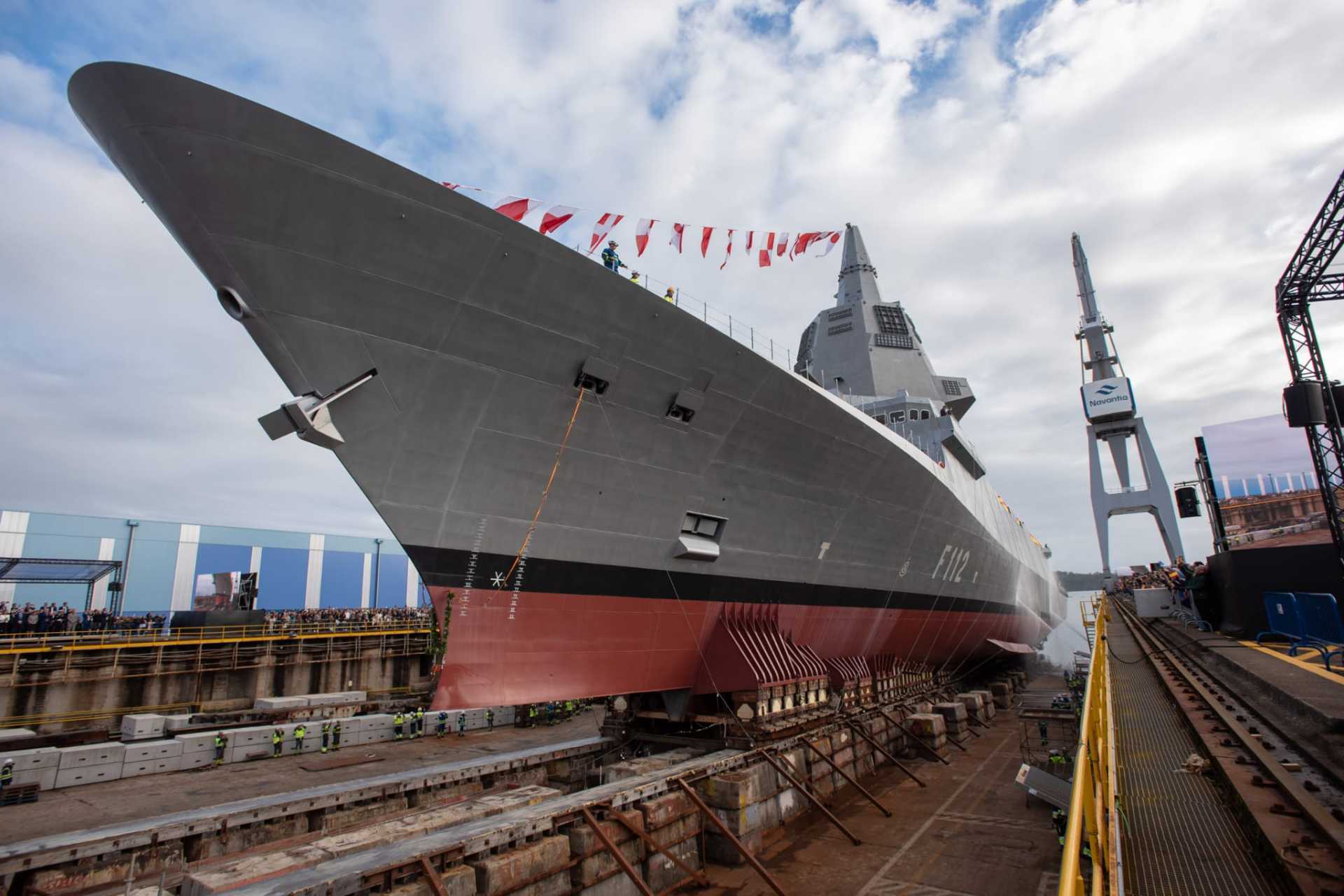 The F110 Flight II/IAMD frigate would represent a new variant of the Bonifaz-class, but designed with 64 Mk 41 vertical-launch missile cells, four times the capacity of the original F110. (Picture source: Spanish Navy)