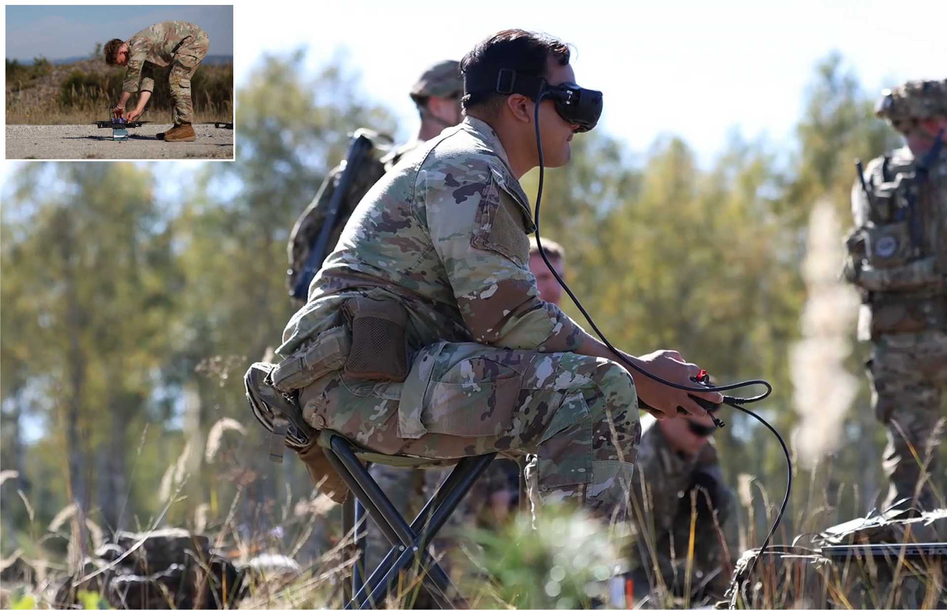 U.S. Army Soldiers from 1st Squadron, 2d Cavalry Regiment, conduct a Purpose-Built Attritable System (PBAS) live-fire strike at Grafenwoehr Training Area in Germany on September 30, 2026.