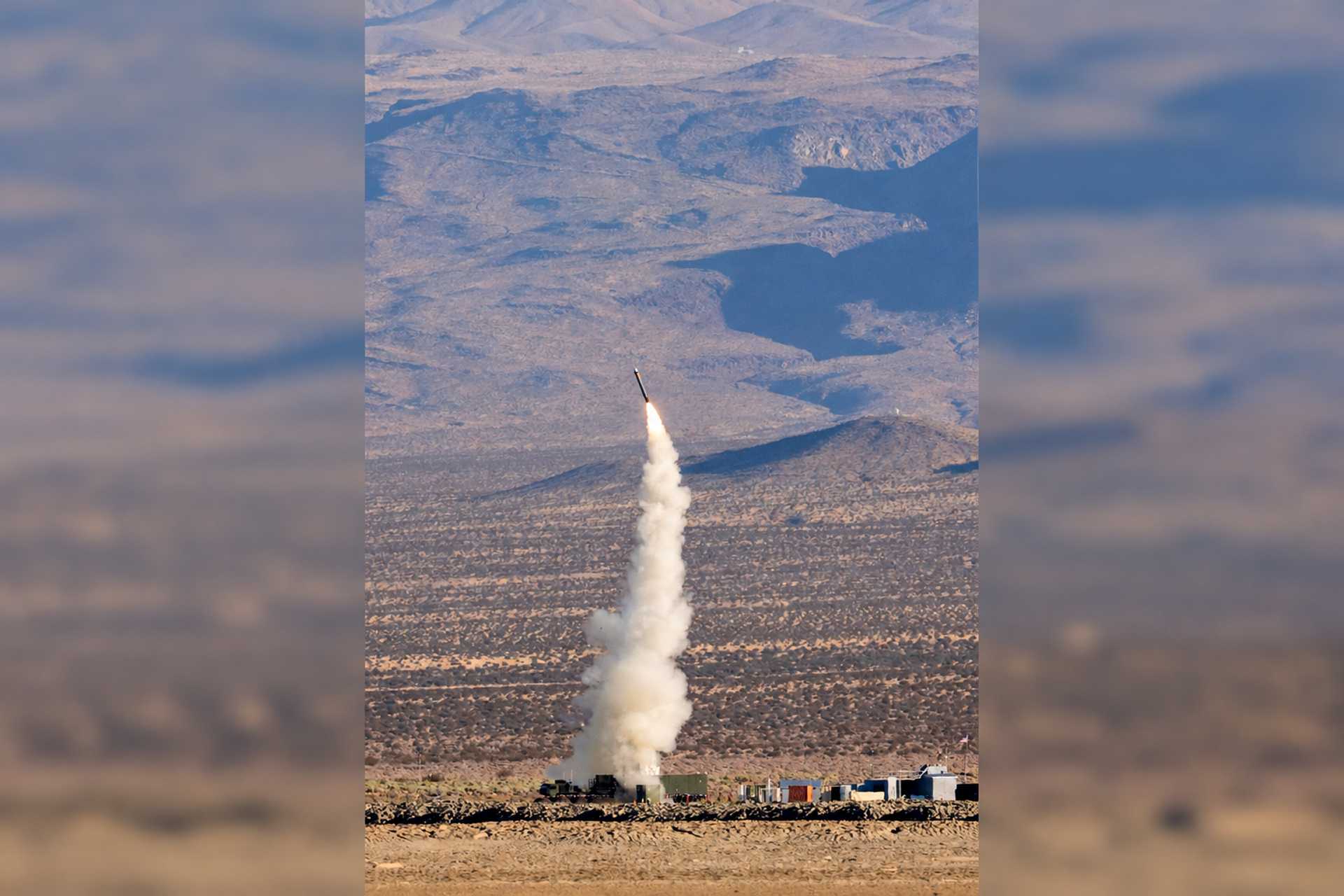 The U.S. Army’s 3rd Battalion, 12th Field Artillery Regiment, assigned to Multi-Domain Command–Europe, conducts its first live firing of a Tomahawk land-attack cruise missile using the newly fielded Typhon Mid-Range Capability missile system at Naval Air Weapons Station China Lake, California, on September 28, 2026. (Picture source: U.S. Army)