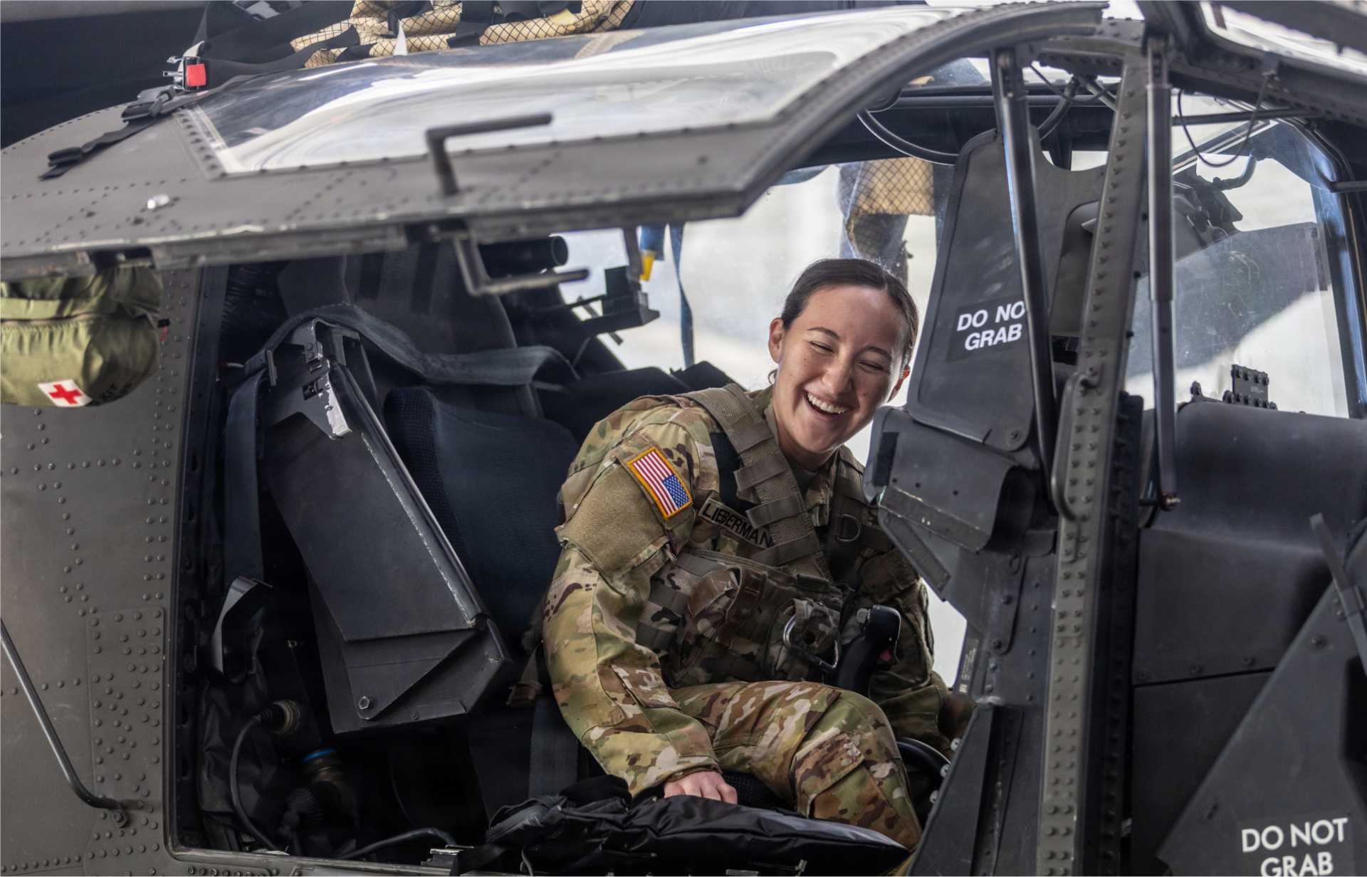 A U.S. Army 101st Combat Aviation Brigade pilot prepares for flight testing of the Advanced Inflight Relief Universal System (AIRUS) aboard an AH-64 Apache attack helicopter at Fort Campbell, Kentucky, on October 5, 2026. The new equipment is designed to improve aircrew comfort and endurance during extended combat missions. (Picture source: U.S. Army)