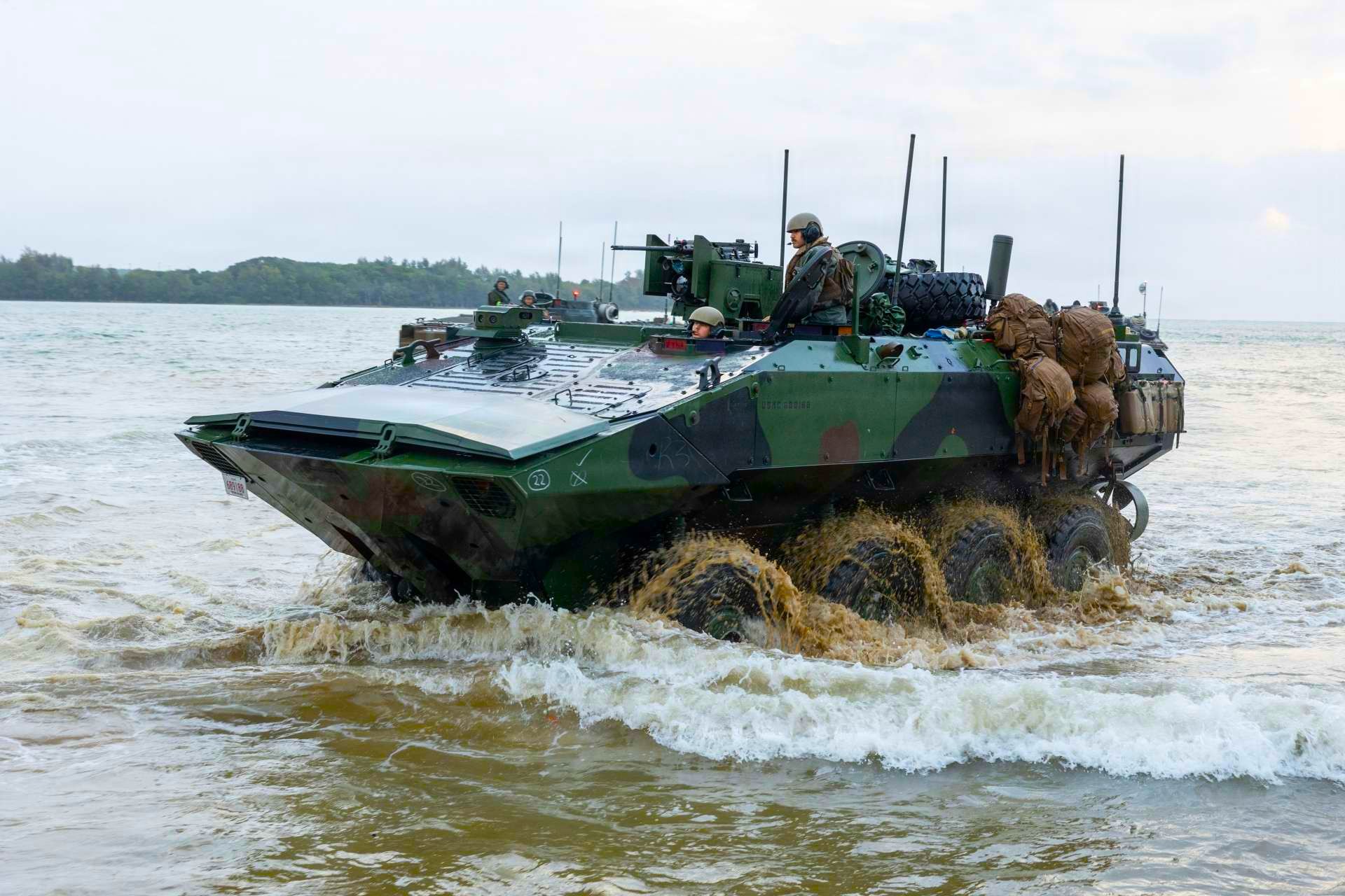 The U.S. Marine Corps faces new scrutiny over whether its planned 608 Amphibious Combat Vehicles can survive drones, loitering munitions and anti-tank weapons during combat operations ashore (Picture Source: USMC)