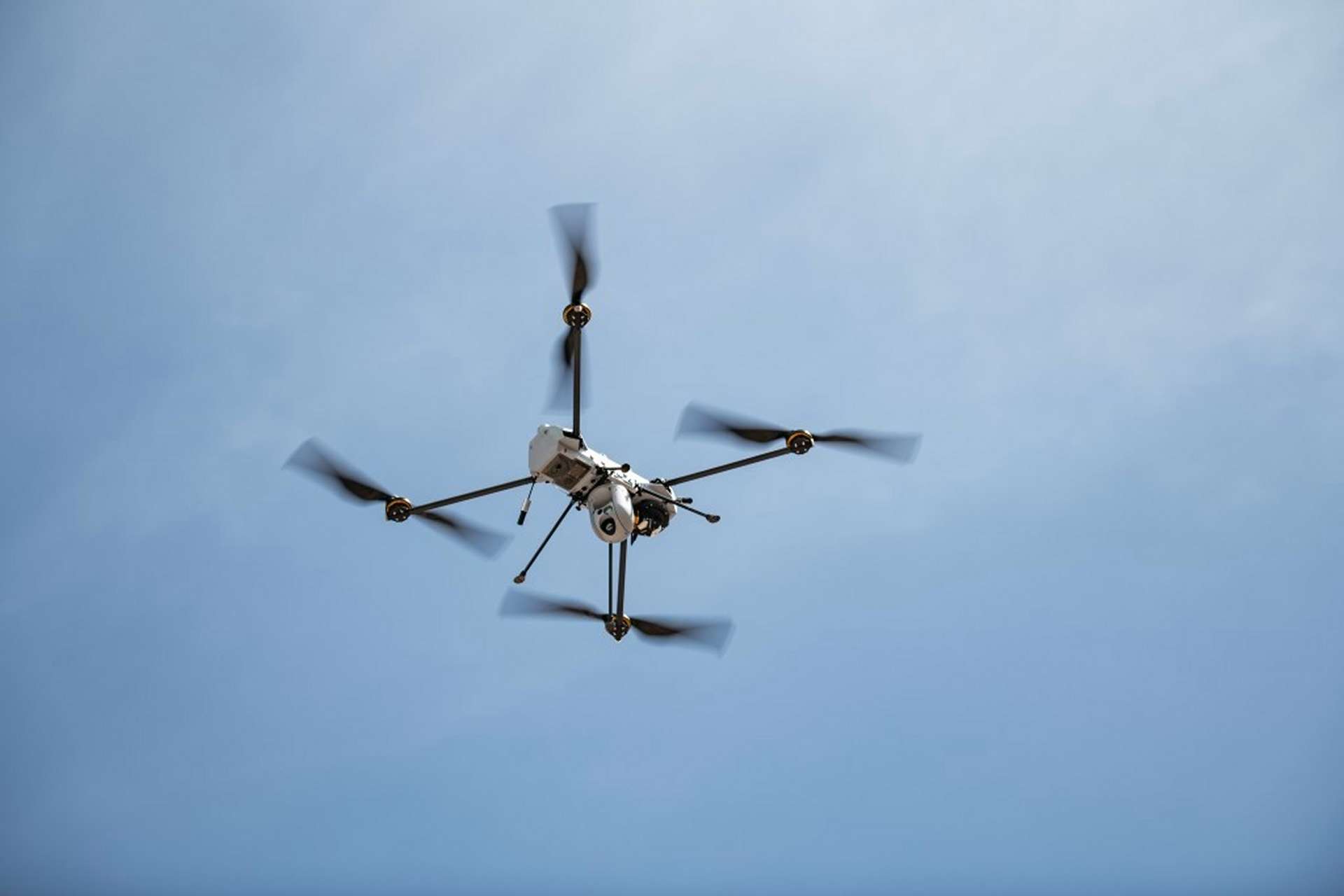 U.S. special operations forces tested a C100 quadcopter carrying a STAG-5 laser designator to guide precision mortar strikes beyond the standard range of a 120 mm mortar (Picture Source: Leonardo DRS)
