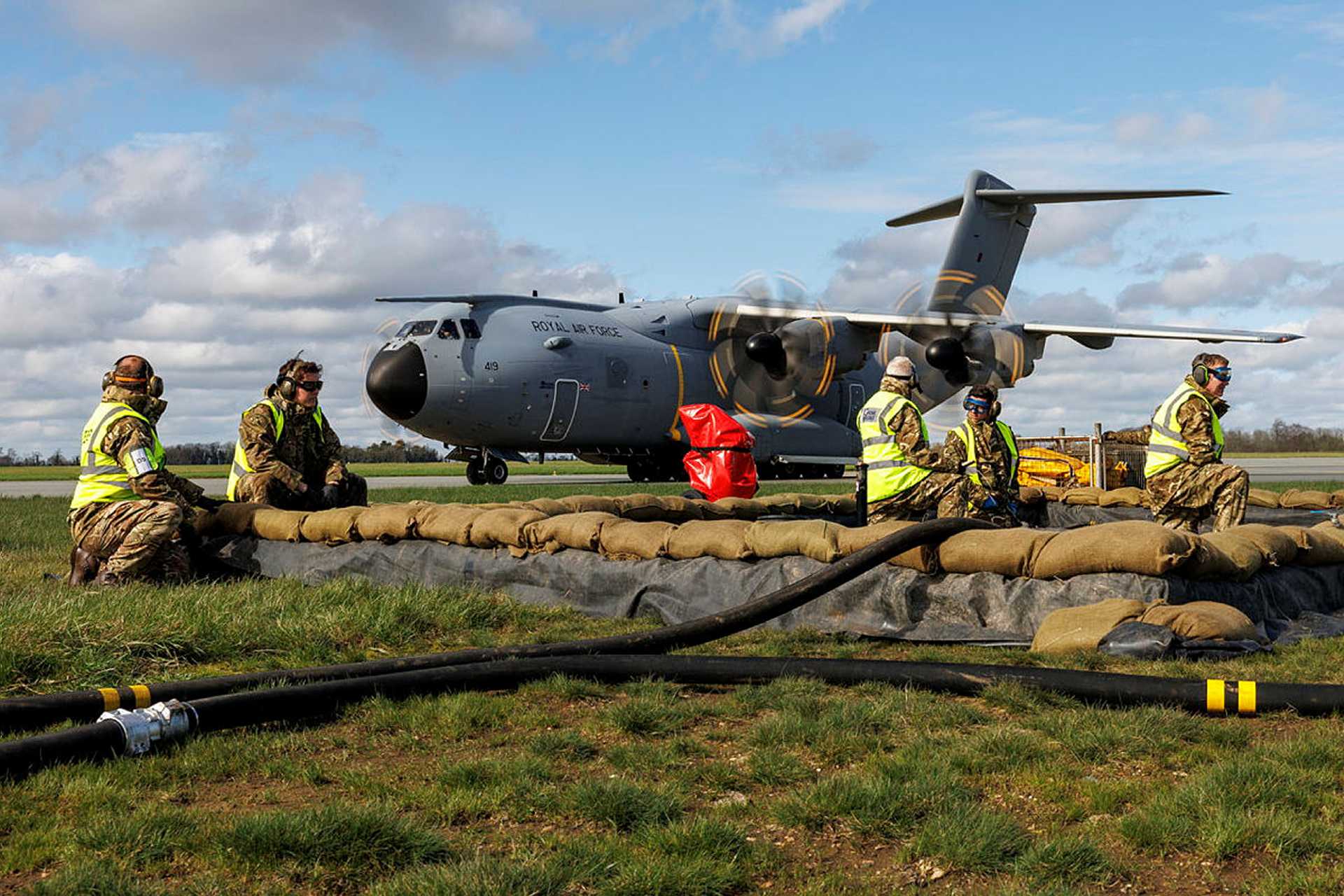 The UK is spending £190 million to ensure more of its 22 A400M transport aircraft are ready to fly each day, increasing the number available for missions from 10 to 13 by the end of 2027. (Picture source: UK MoD)