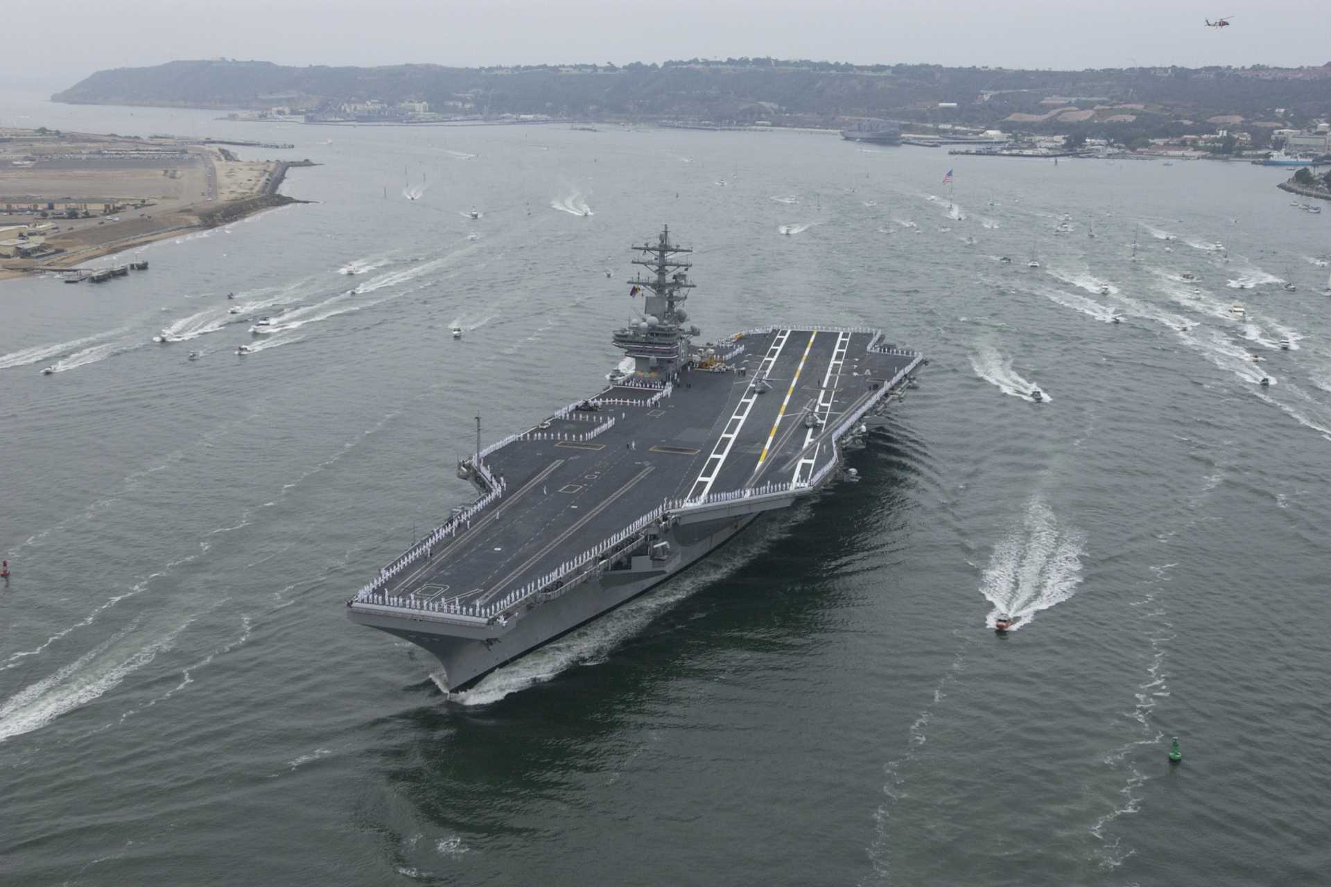 The U.S. Navy has now equipped the USS Ronald Reagan with the control center needed to operate MQ-25A Stingray tanker drones ahead of their planned 2029 operational entry. (Picture source: US Navy)