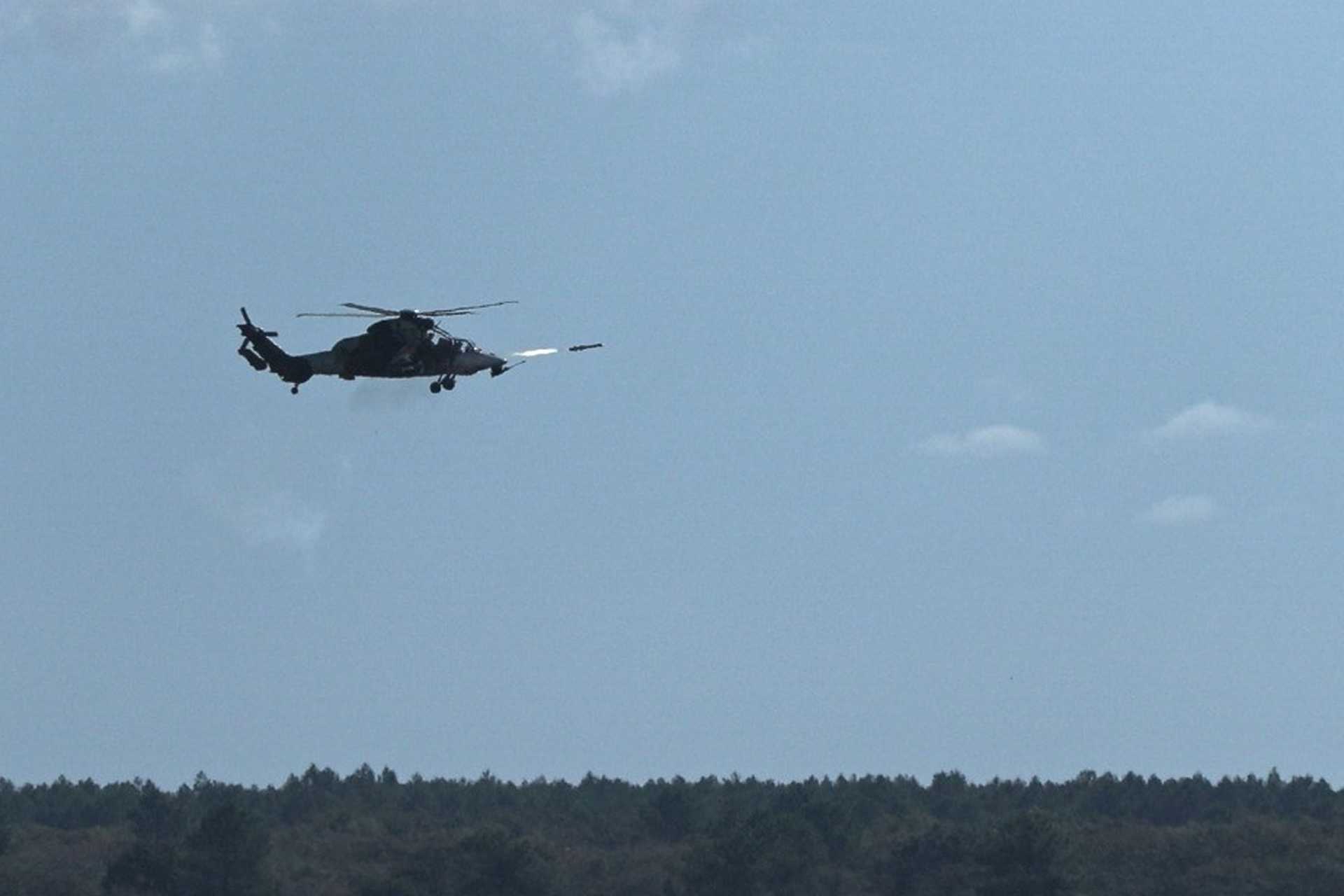 France fired an Akeron LP from a Tiger attack helicopter to validate pre-launch target lock and safe missile separation ahead of integration into the future Tiger MkIII standard. (Picture source: French MoD)