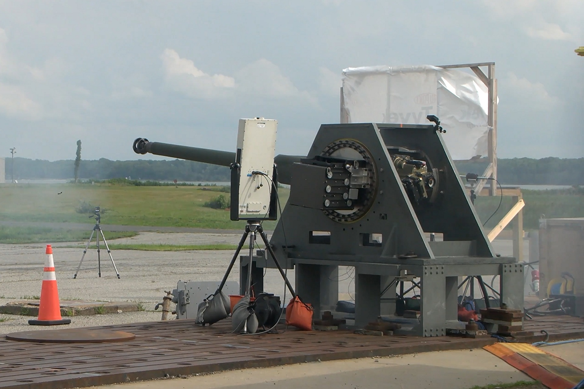 Northrop Grumman successfully flight-tested a new guided 50mm projectile for its Raid Hunter air-defense system, advancing a gun-based weapon designed to counter drones, cruise missiles and mass aerial attacks (Picture Source: Northrop Grumman)