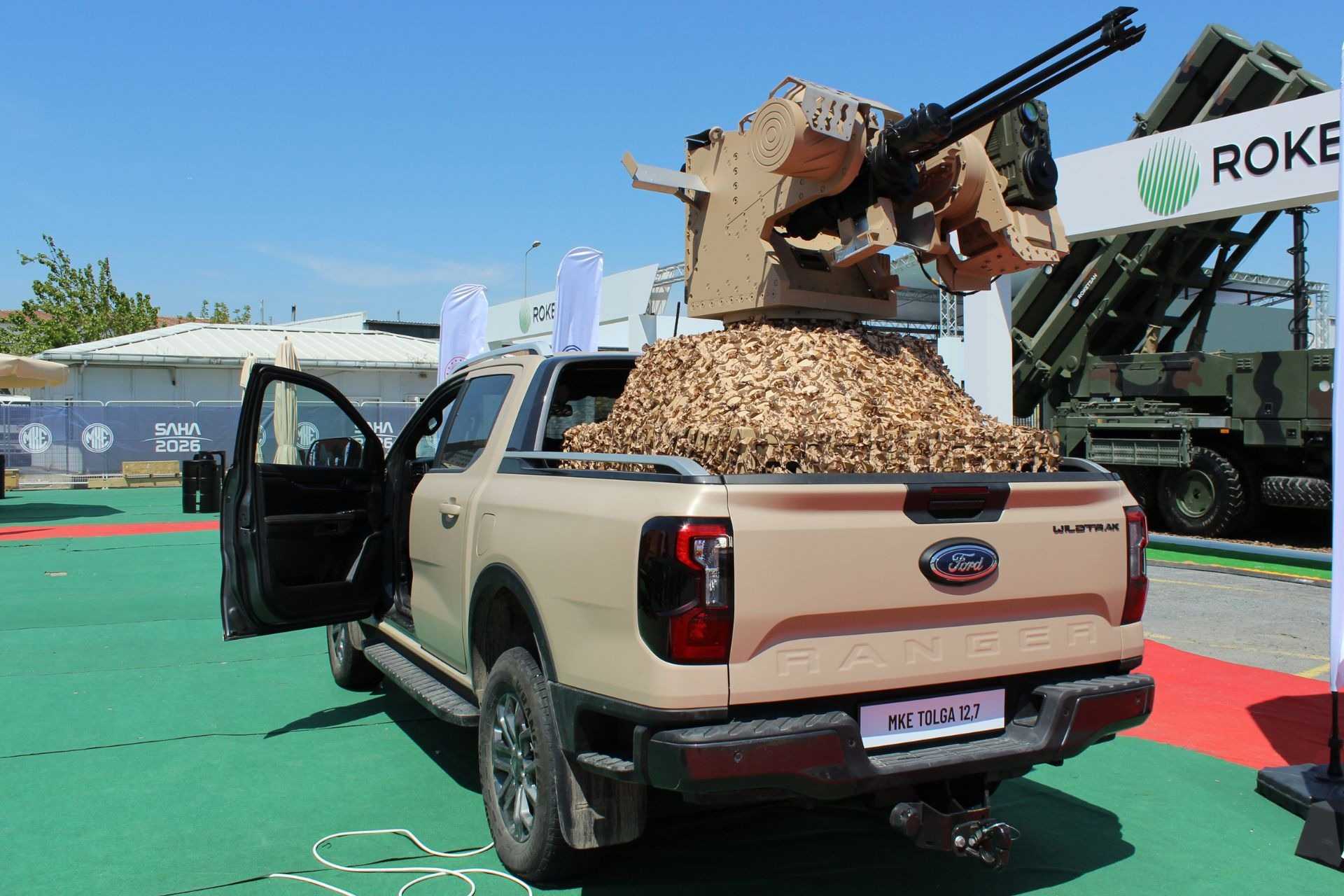 MKE’s TOLGA Close-In Air Defense System mounted on a Ford Ranger, illustrating the mobile counter-drone capability at the center of growing Turkish-Polish cooperation on short-range air defense for Poland and NATO’s eastern flank.