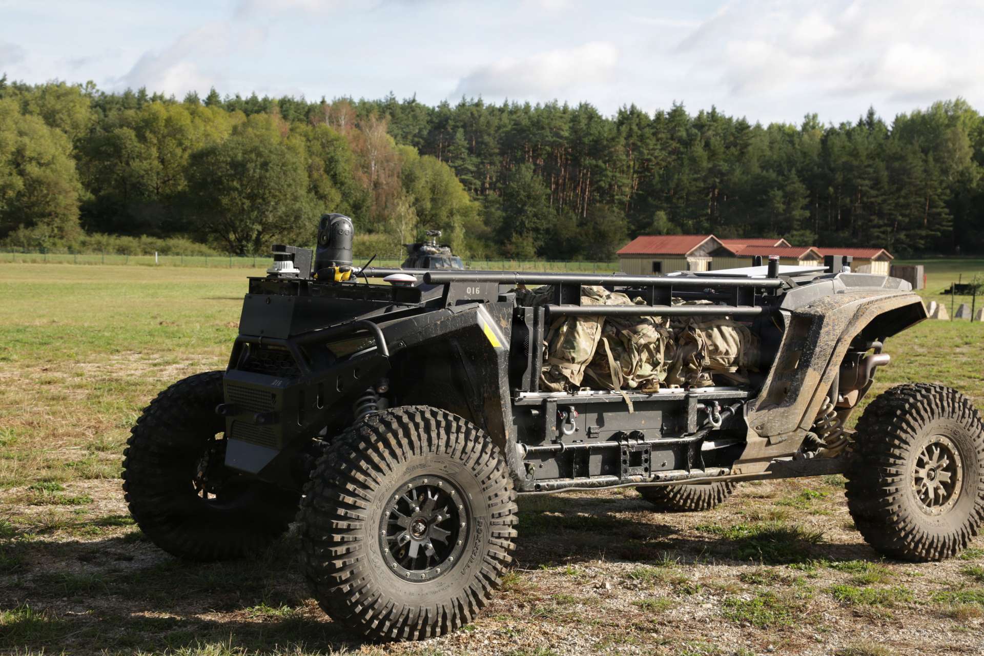 The U.S. Army demonstrated Overland AI’s ULTRA autonomous ground vehicle in Germany during Saber Junction 26, highlighting future robotic logistics and tactical mobility for dispersed combat forces (Picture Source: Joint Multinational Readiness Center)
