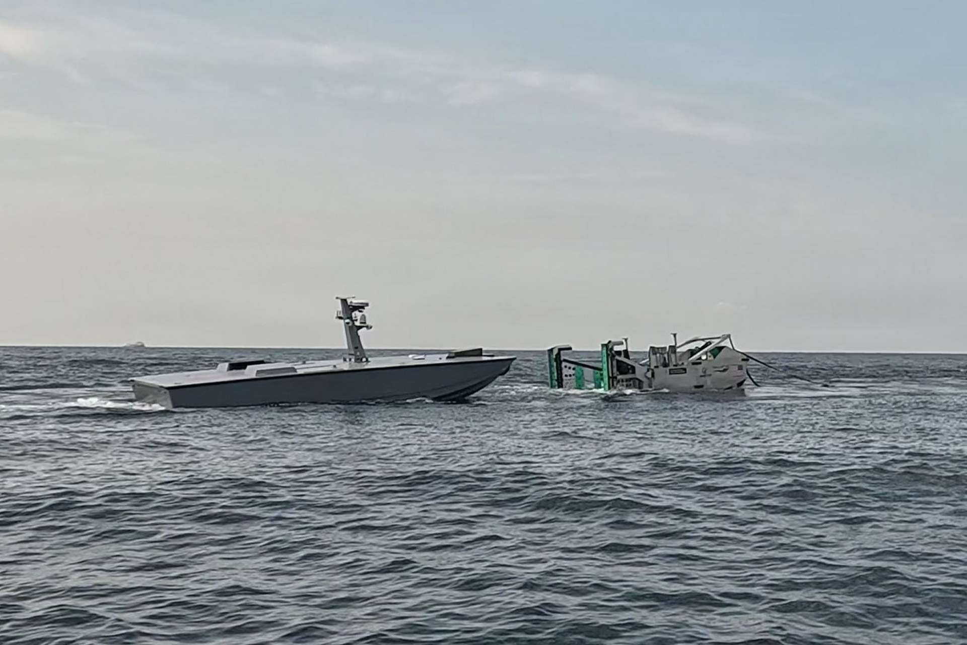The U.S. Navy has successfully demonstrated repeated robotic at-sea refueling of its T38 unmanned surface vessel marking a major step toward longer-duration autonomous maritime operations with reduced dependence on port infrastructure and crewed logistics support (Picture Source:  Naval Air Warfare Center Weapons Division)