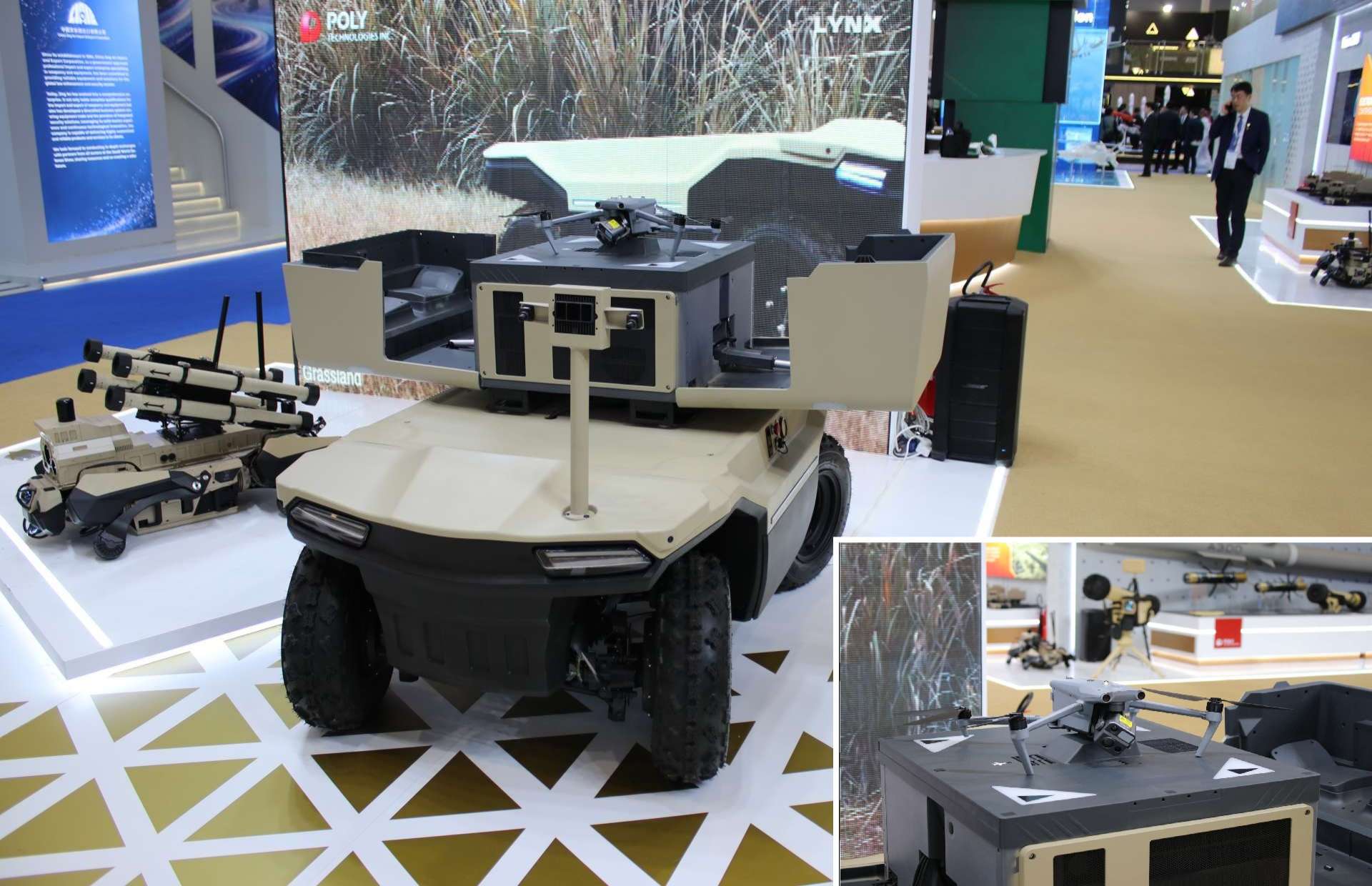 China Debuts Lynx UGV Pairing Wheeled Combat Robot and ISR Drone in Riyadh