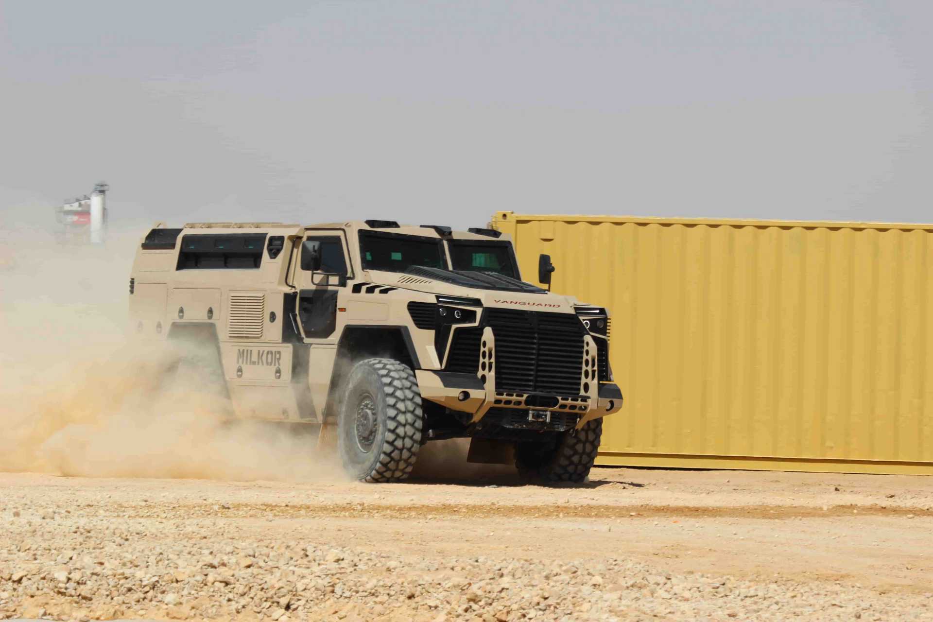 Milkor demonstrates the Vanguard MRAP's capabilities at World Defense Show 2026