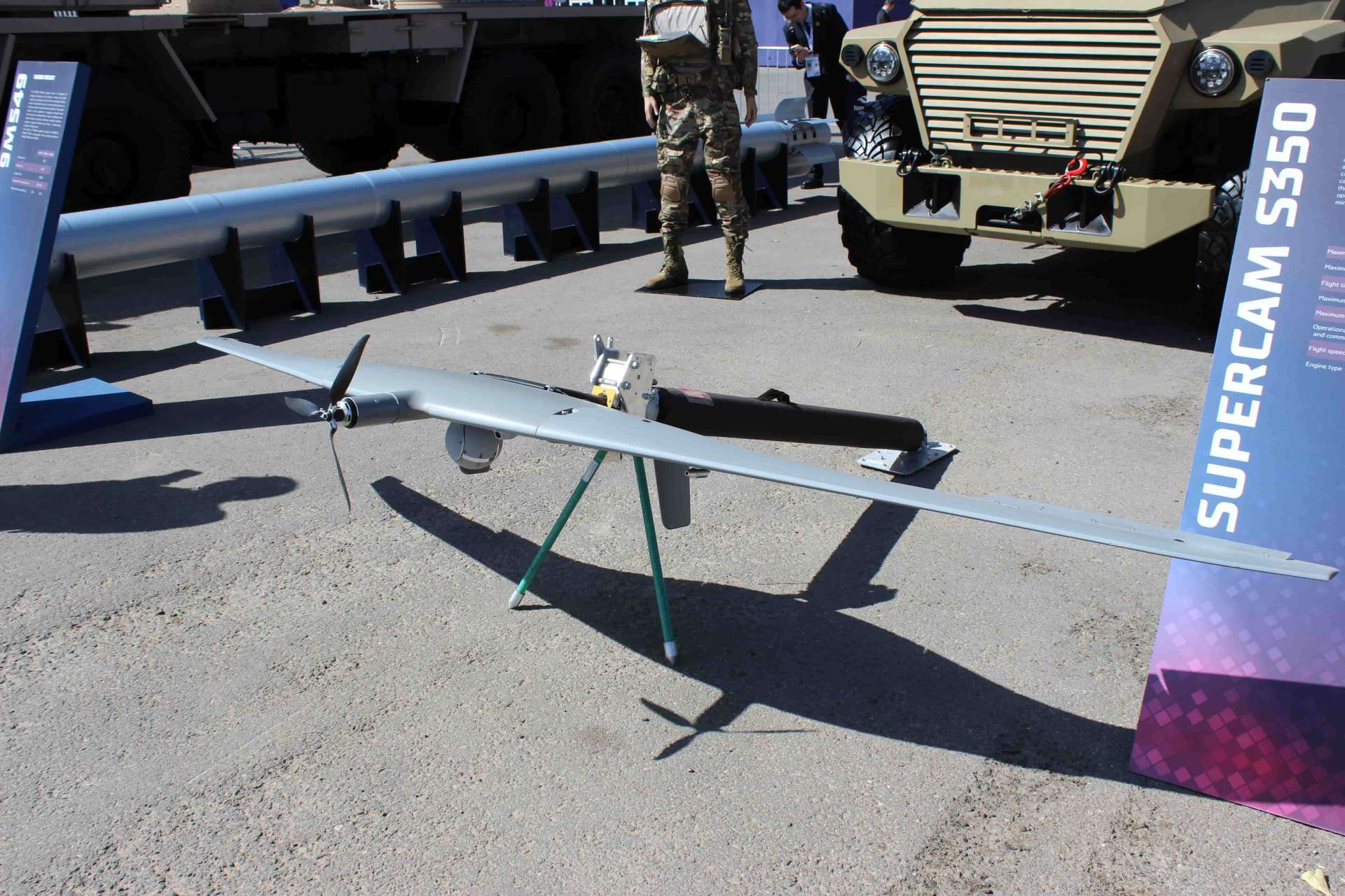 Russia Unveils Supercam S350 Drone With 240 km Range for Artillery Targeting Operations