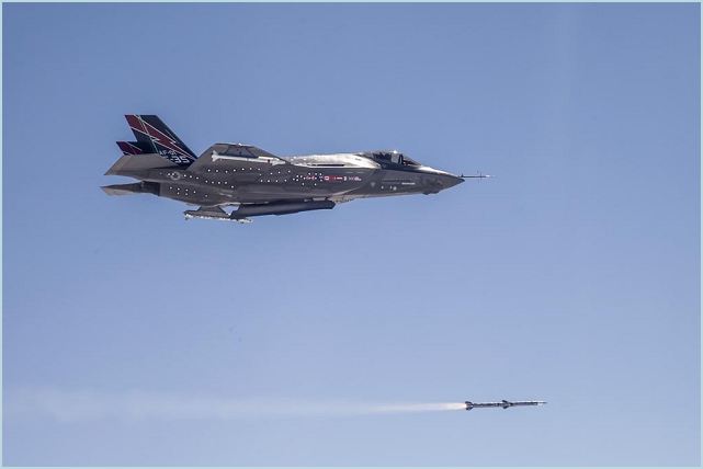 An F-35A conventional takeoff and landing aircraft completed the first in-flight missile launch of an AIM-120 during tests held Wednesday over Point Mugu Sea Test Range. The flight of Lockheed Martin's F-35A Air Force version, known as AF-1, was conducted by Lt. Col. George Schwartz. It marked the first launch where the F-35 and AIM-120 demonstrated a successful launch-to-eject communication sequence and fired the rocket motor after launch.