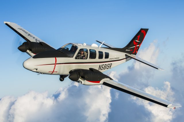 Baron G58 ISR reconnaissance aircraft technical data sheet specifications intelligence description information identification pictures photos images video US USAF United States American Air Force Beechcraft aviation aerospace defence industry military technology