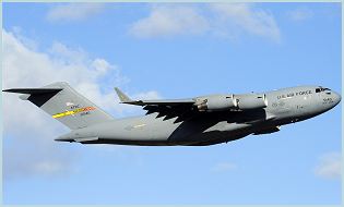 C-17 Globemaster III large military transport aircraft data sheet specifications intelligence description information identification pictures photos images video United States American US USAF Air Force aviation aerospace defence industry military technology Lockheed Martin