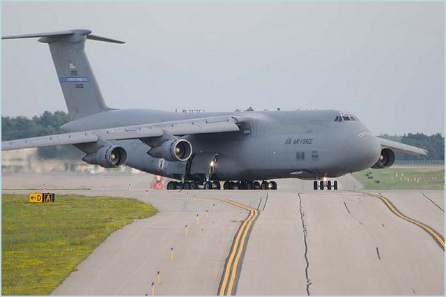 C-5 Galaxy large military transport aircraft data sheet specifications intelligence description information identification pictures photos images video United States American US USAF Air Force Lockheed Martin aviation aerospace defence industry military technology Boeing