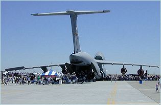 C-5 Galaxy large military transport aircraft data sheet specifications intelligence description information identification pictures photos images video United States American US USAF Air Force Lockheed Martin aviation aerospace defence industry military technology Boeing