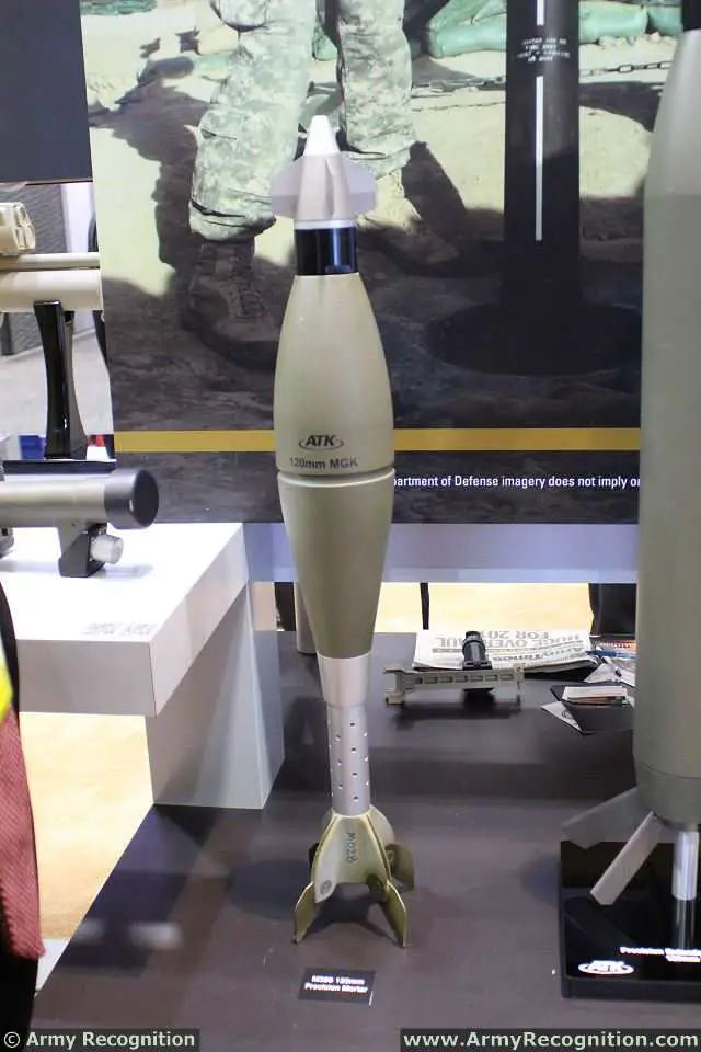 At AUSA 2014, the Association of the United States Army conference and exhibition which takes place every October in Washington D.C., ATK presents its Precision Guidance Kit (PGK) which transforms existing 155mm high explosive artillery projectiles or 120mm mortar ammunitions into affordable, GPS-guided precision weapons.