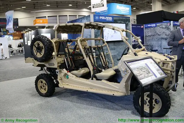 At AUSA 2016 Polaris presents its new MRZR all-terrain vehicle motorized with a Diesel engine 640 001