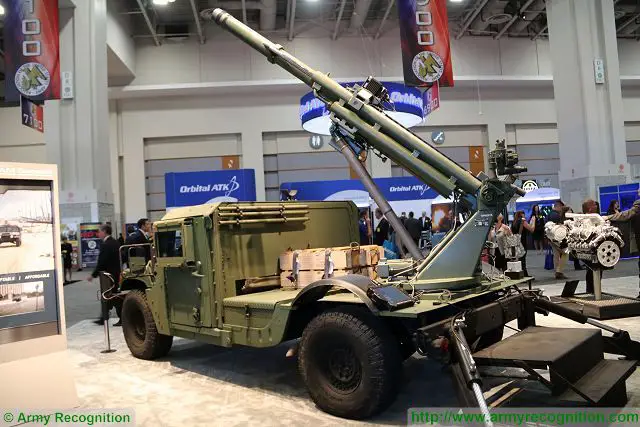 The American Company AM General unveils new light 105mm self-propelled howitzer called HMMWV/Hawkeye at AUSA 2016, the Association of United States Army Exhibition and Conference which takes place in Washington D.C. from the 3 to 5 October 2016. 