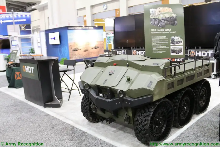 HDT unveils Hunter Wolf UGV for US Army Squad Mission Equipment Transport 925 001