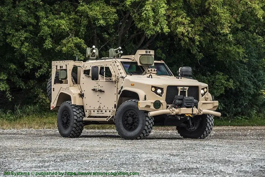 JLTV Oshkosh fitted with IMI Iron Fist Active Protection System at AUSA 2018 United States Army defense exhibition 925 001