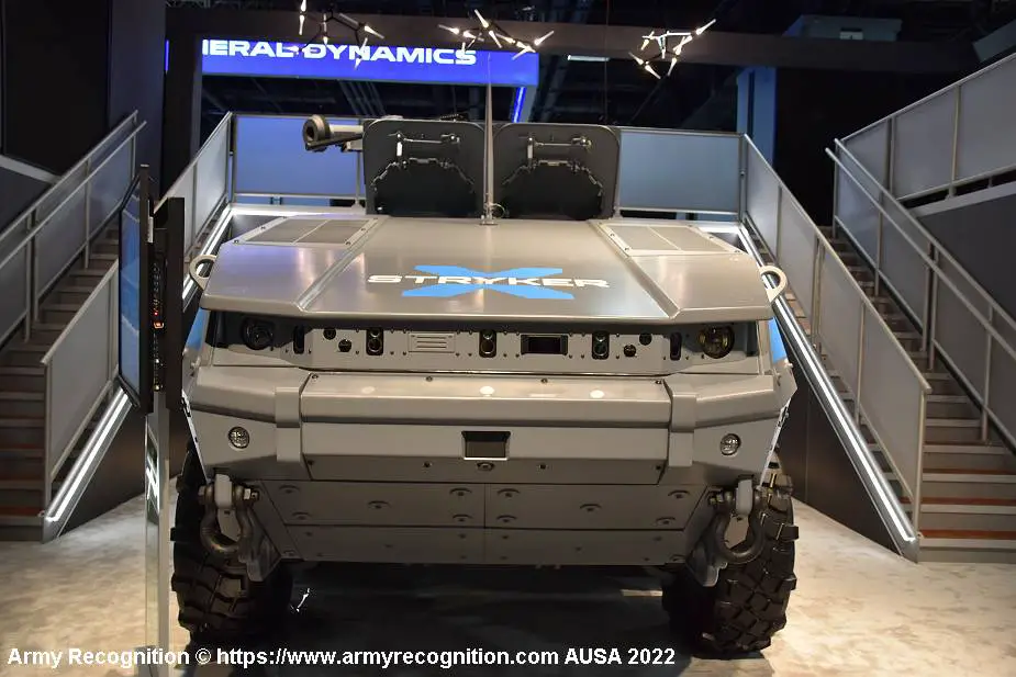 At AUSA 2022 GDLS presents StrykerX technolgy demonstrator of future wheeled armored vehicle 925 002