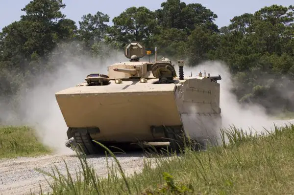 EFV Expeditionary Fighting amphibious armoured Vehicle data sheet