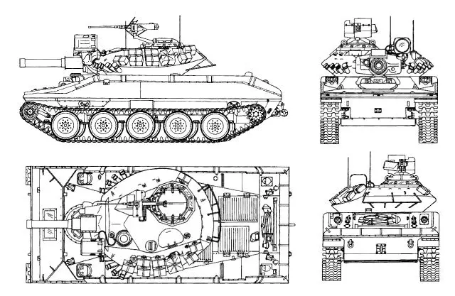 M551 Sheridan light reconnaissance tank vehicle technical data sheet specifications information description intelligence identification pictures photos images video information U.S. Army United States American defence industry military technology