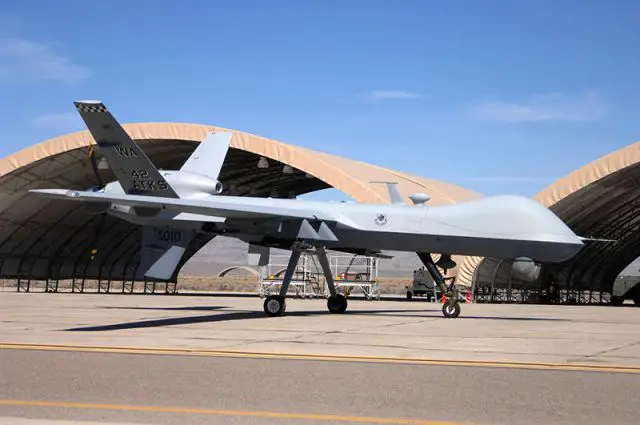 MQ-9 Reaper Predator B unmanned aircraft system UAS data sheet specifications information description intelligence identification pictures photos images US Army United States American defence industry Law enforcement homeland security vehicle