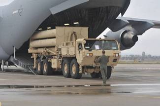 THAAD Terminal High Altitude Area air Defense missile system United States front view 001