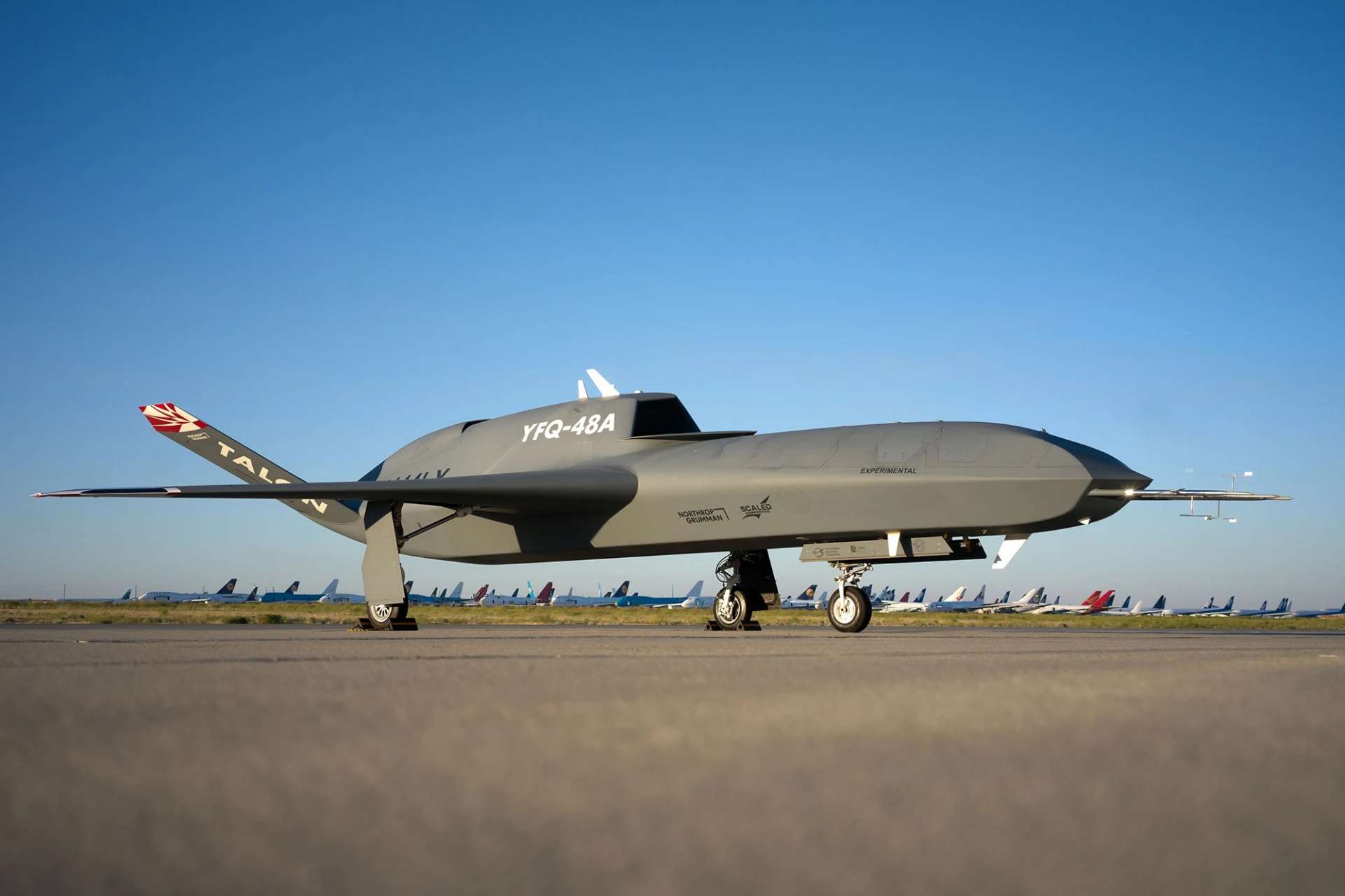 YFQ-48A Talon Blue autonomous collaborative combat aircraft Northrop Grumman United States specifications technical review data fact sheet pictures video