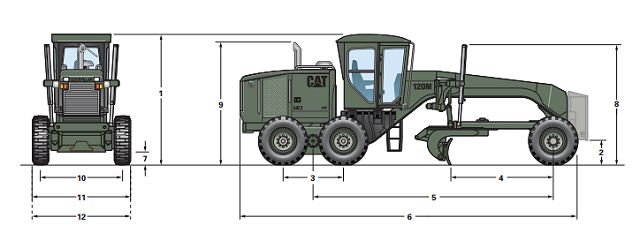 120M MG Motor Grader military engineer protected vehicle technical data sheet specifications information description intelligence identification pictures photos images video information Caterpillar U.S. Army United States American defence industry military technology