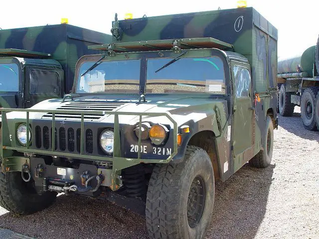 M1097 A1 A2 HMMWV Humvee heavy shelter carrier technical data sheet specifications information description intelligence identification pictures photos images video information US Army United States American AM General defence industry military technology