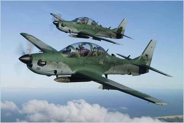 Super Tucano EMB 314 Embraer trainer light attack aircraft technical data sheet specifications intelligence description information identification pictures photos images video Brazil Brazilian Air Force aviation aerospace defence industry technology