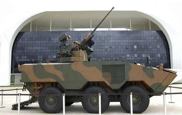The Italian Defence Company Iveco presents the Guarani APC (Armoured Personnel Carrier) that it has developed for the Brazilian Army for the first time in public in the country at LAAD 2011. Brazil signed a $3.3 billion deal for the supply of 2,044 of the vehicles in early 2010.