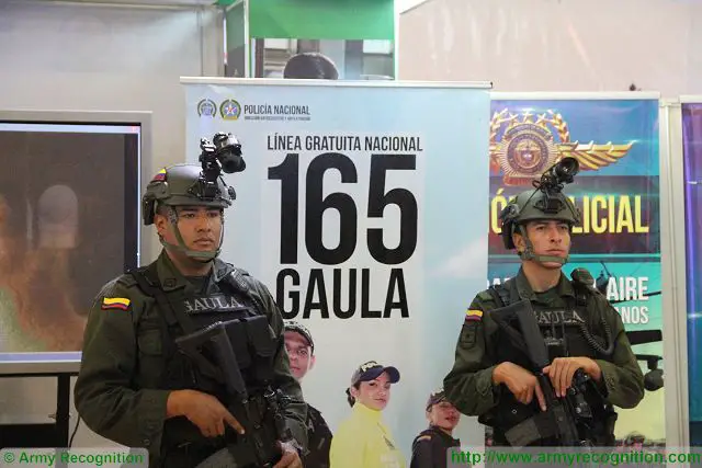 Police officer GAULA ExpoDefensa 2015 International Exhibition of Defense and Security in Colombia 640 001