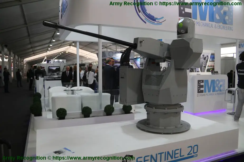 Escribano Sentinel 20 Naval RWS Remote Weapon Station for 20mm cannon Lima Peru SITDEF 2019 925 001