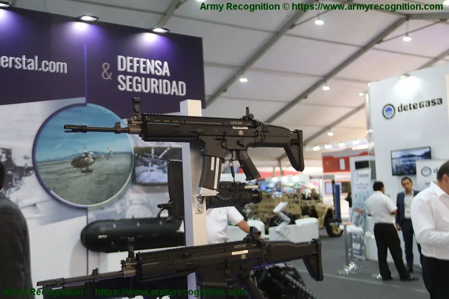 FN Herstal from Belgium exhibits its full range of military products Lima Peru SITDEF 2019 925 001