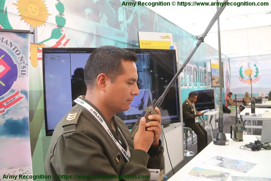 Peruvian army uses now Leonardo SWAVE HH E portable radio Lima Peru SITDEF 2019 925 001