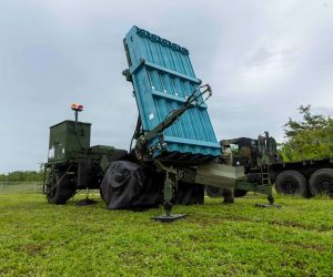 U.S. Marines tested the Iron Dome-derived MRIC air defense system in Guam during Valiant Shield 2026 to counter cruise missiles, drones, rockets, and aerial threats (Picture source: U.S. DoW).