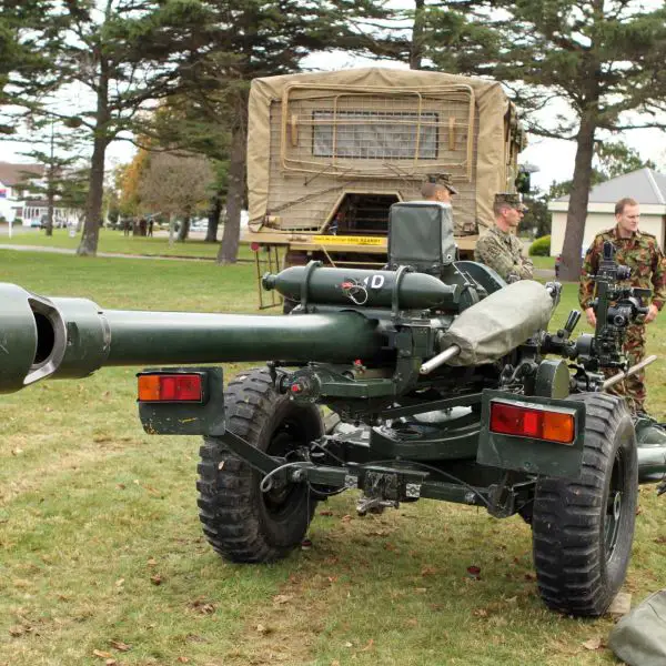 The L119 is a British-designed 105 mm lightweight towed howitzer developed by BAE Systems. Weighing just 1.8 tonnes, it can be transported by helicopter or light tactical vehicle and provides highly mobile indirect fire support with a maximum firing range of approximately 17 km (10.5 miles), making it particularly effective for airborne, light infantry, and rapid reaction forces.