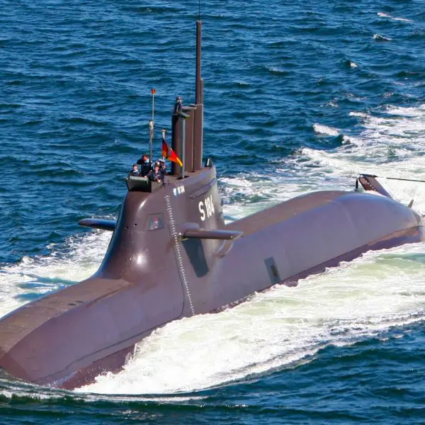 German Navy Type 212A-class submarine underway. The image is used for illustrative purposes only and does not depict a submarine officially selected or confirmed for Argentina’s procurement programme (Picture Source: German Armed Forces)