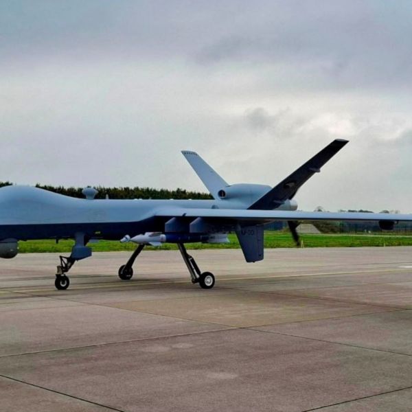 Dutch MQ-9A Reaper flies with training ammunition for the first time ahead of precision strike integration. (Picture source: Dutch MoD)