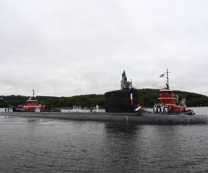 The U.S. Navy nuclear-powered fast-attack submarine USS Idaho (SSN 799) returns to Naval Submarine Base New London on September 28, 2026, after completing its first four-month deployment to the U.S. European Command area of responsibility.  (Picture source: US DoD)