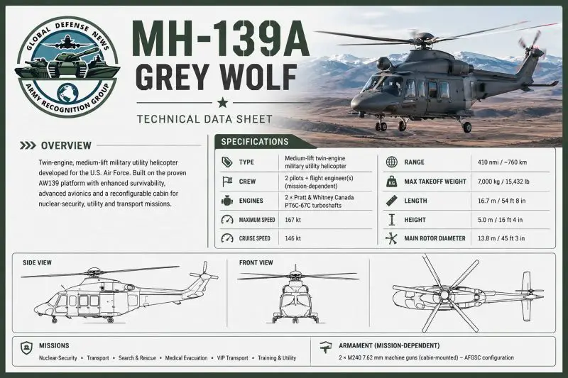 MH-139A Grey Wolf military helicopter Boeing United States specifications technical review data fact sheet pictures video