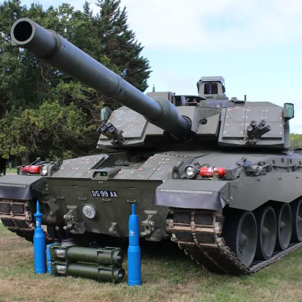 The British Army's Challenger 3 main battle tank was displayed at DVD 2026 in the United Kingdom as the modernization program progresses, with seven prototypes delivered for trials ahead of production. (Picture source: Army Recognition)