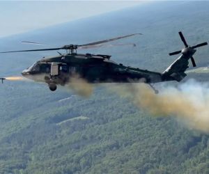 The U.S. Army successfully demonstrated the Air-Launched Effects (A-LE) capability from an H-60M Black Hawk during flight testing at Fort A.P. Hill, Virginia, validating the helicopter's ability to launch and control multiple autonomous systems in support of future multi-domain operations. (Picture source : U.S. Department of War/Defense)