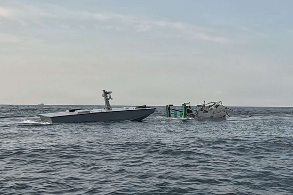 The U.S. Navy has successfully demonstrated repeated robotic at-sea refueling of its T38 unmanned surface vessel marking a major step toward longer-duration autonomous maritime operations with reduced dependence on port infrastructure and crewed logistics support (Picture Source:  Naval Air Warfare Center Weapons Division)