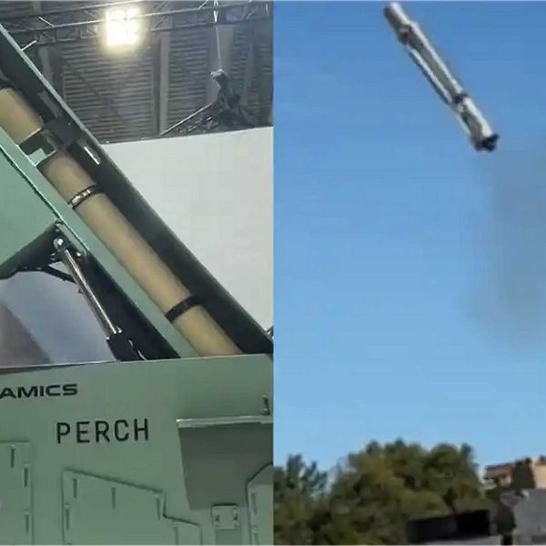 The PERCH loitering-munition launcher gives M1A2 Abrams main battle tanks the potential to deploy Switchblade drones for aerial reconnaissance, target identification and precision strikes beyond direct line of sight, allowing crews to engage concealed threats while remaining protected inside their armored vehicles.
